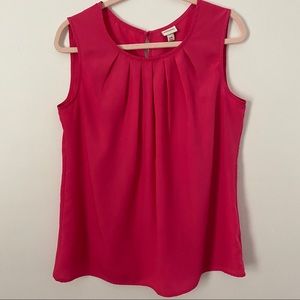 Hot pink light weight tank blouse merona large